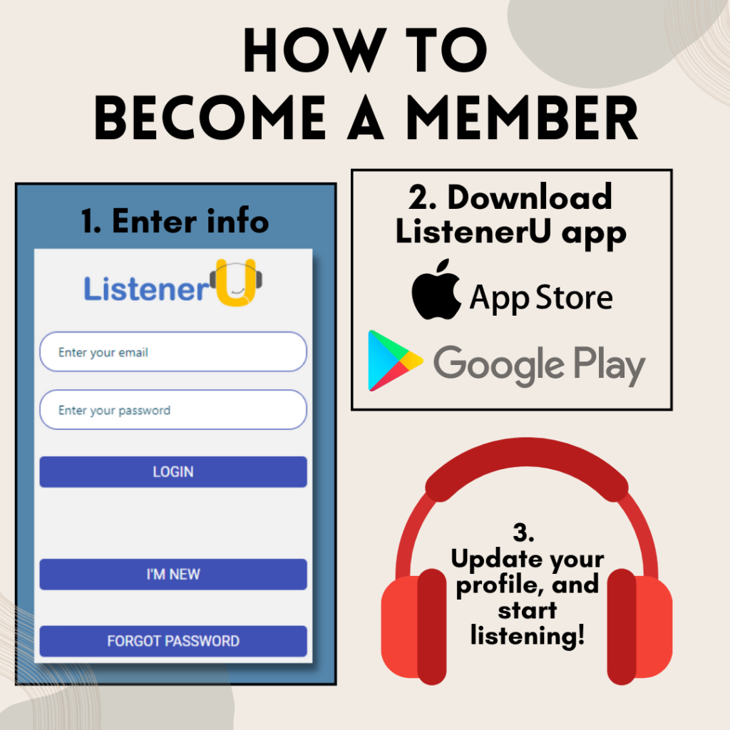 ListenerU - How to become a member. 

Audiobooks
Certificates
Online Education